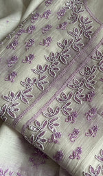 将图像加载到图库查看器中, Saziya Women's Lakhnavi Handcrafted Mul Chanderi Semi - Stitched Kurta And Dupatta Set -HONC0214336