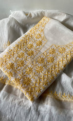 将图像加载到图库查看器中, Women's Lakhnavi Handcrafted Mul Chanderi UnStitched Kurta And Dupatta Set - HONC0317075