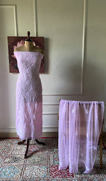 将图像加载到图库查看器中, Women's Lucknowi Handcrafted Faux-Georgette Unstitched Chikankari Suit Material - HONC0348788