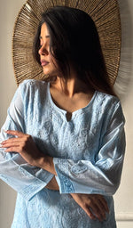 将图像加载到图库查看器中, Shejali Women's Lakhnavi Handcrafted Cotton Chikankari Kurti - HONC0346294