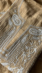 Load image into Gallery viewer, Women's Lakhnavi Handcrafted Mul Chanderi Semi - Stitched Kurta And Dupatta Set - HONC0293242