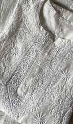 将图像加载到图库查看器中, Women's Lakhnavi Handcrafted Mul Chanderi Semi - Stitched Kurta And Dupatta Set - HONC0272862