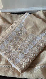 Load image into Gallery viewer, Women's Lakhnavi Handcrafted Mul Chanderi UnStitched Kurta And Dupatta Set - HONC0298039