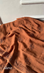 Load image into Gallery viewer, Women's Lucknowi Handcrafted Viscose Georgette Unstitched Chikankari Suit Material - HONC0325140