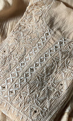 Load image into Gallery viewer, Women's Lakhnavi Handcrafted Mul Chanderi Semi - Stitched Kurta And Dupatta Set - HONC0284751