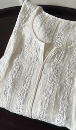 Load image into Gallery viewer, Women's Lakhnavi Handcrafted Chanderi Silk Chikankari Unstitched Anarkali Fabric - HONC0135243