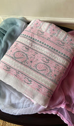 Load image into Gallery viewer, Anamta Women's Lakhnavi Handcrafted Unstitched Cotton Chikankari Suit Material - HONC0291805