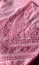 将图像加载到图库查看器中, Women's Lakhnavi Handcrafted Mul Chanderi Semi - Stitched Kurta And Dupatta Set - HONC0304464