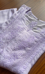 将图像加载到图库查看器中, Women's Lucknowi Handcrafted Modal Cotton Chikankari Kurti - HONC0264912