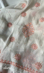 Load image into Gallery viewer, Women's Lakhnavi Handcrafted Mul Chanderi UnStitched Kurta And Dupatta Set - HONC0317813