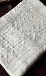 Load image into Gallery viewer, Women's Lakhnavi Handcrafted Modal Cotton Chikankari Unstitched Kurti Fabric - HONC0242107