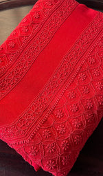 Load image into Gallery viewer, Lucknowi Handcrafted Viscose Georgette Chikankari Unstitched Men's Kurta Fabric - HONC0242209