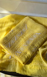 将图像加载到图库查看器中, Women's Lakhnavi Handcrafted Mul Chanderi UnStitched Kurta And Dupatta Set - HONC0295611