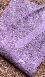 将图像加载到图库查看器中, Women's Lakhnavi Handcrafted Viscose Georgette Chikankari Kurti - HONC0276105