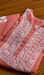 将图像加载到图库查看器中, Women's Lucknowi Handcrafted Cotton Chikankari Kurti - HONC0301064