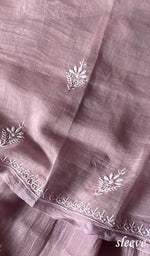 Load image into Gallery viewer, Nushrat Women's Lakhnavi Handcrafted Mul Chanderi Unstitched Kurta And Dupatta Set - HONC0247976