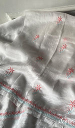 Load image into Gallery viewer, Women's Lakhnavi Handcrafted Mul Chanderi Unstitched Kurta And Dupatta Set - HONC0344582