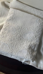 Load image into Gallery viewer, Women's Lakhnavi Handcrafted Maheshwari Mul Chanderi Unstitched Kurta And Dupatta Set - HONC0288966