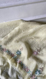 Load image into Gallery viewer, Women's Lakhnavi Handcrafted Mul Chanderi Unstitched Chikankari Full Suit Material - HONC0365830