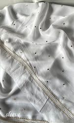 将图像加载到图库查看器中, Women's Lucknowi Handcrafted Viscose Georgette Semi - Stitched Chikankari Kurta and Dupatta Set- HONC0328907