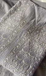 Load image into Gallery viewer, Women's Lakhnavi Handcrafted Mul Chanderi Semi - stitched Kurta And Dupatta Set- HONC0305163