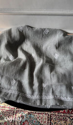 Load image into Gallery viewer, Women's Lakhnavi Handcrafted Mul Chanderi Unstitched Kurta And Dupatta Set - HONC0374454