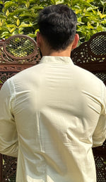 Load image into Gallery viewer, Men's Lucknowi Handcrafted Cotton Chikankari Kurta -  HONC0115475