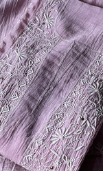 Load image into Gallery viewer, Women's Lakhnavi Handcrafted Mul Chanderi Semi - Stitched Anarkali And Dupatta Set - HONC0284741