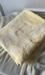 Load image into Gallery viewer, Women's Lakhnavi Handcrafted Unstitched Cotton Chikankari Suit Material - HONC0317402