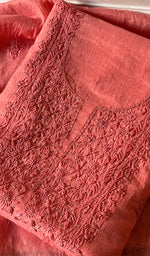 Load image into Gallery viewer, Women's Lakhnavi Handcrafted Unstitched Mul Chanderi Chikankari Full Suit Material - HONC0282291