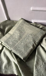 将图像加载到图库查看器中, Women's Lucknowi Handcrafted Chanderi Silk Chikankari Full Suit Material - HONC0322746