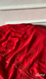 Load image into Gallery viewer, Women's Lucknowi Handcrafted Viscose Georgette Unstitched Chikankari Suit Material - HONC0325144
