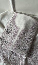 Load image into Gallery viewer, Women's Lakhnavi Handcrafted Mul Chanderi Unstitched Kurta And Dupatta Set - HONC0277053