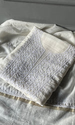 Load image into Gallery viewer, Women's Lakhnavi Handcrafted Mul Chanderi Kurta And Dupatta Set - HONC0305481