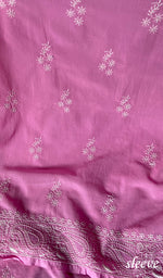 Load image into Gallery viewer, Women's Lakhnavi Handcrafted Pure Cotton Unstitched Kurta And Dupatta Set - HONC0185419