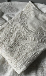 Load image into Gallery viewer, Women's Lakhnavi Handcrafted Mul Chanderi Semi - Stitched Kurta And Dupatta Set - HONC0278898