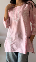将图像加载到图库查看器中, Eshita Women's Lakhnavi Handcrafted Mul Chanderi Chikankari Top - HONC0329115