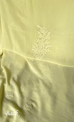 将图像加载到图库查看器中, Women's Lakhnavi Handcrafted Viscose Georgette Chikankari Full Suit Material - HONC0312590