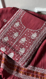 Load image into Gallery viewer, Women's Lakhnavi Handcrafted Mul Chanderi Kurta And Dupatta Set - HONC0288996