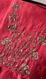 Load image into Gallery viewer, Women's Lakhnavi Handcrafted Mul Chanderi Unstitched Kurta And Dupatta Set - HONC0264078