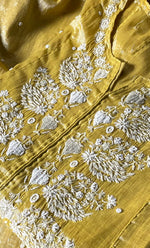 Load image into Gallery viewer, Women's Lakhnavi Handcrafted Tissue Chanderi Semi-Stitched Anarkali And Dupatta Set - HONC0323641