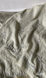 Load image into Gallery viewer, Women's Lakhnavi Handcrafted Chanderi Silk Unstitched Chikankari Full Suit - HONC0354638