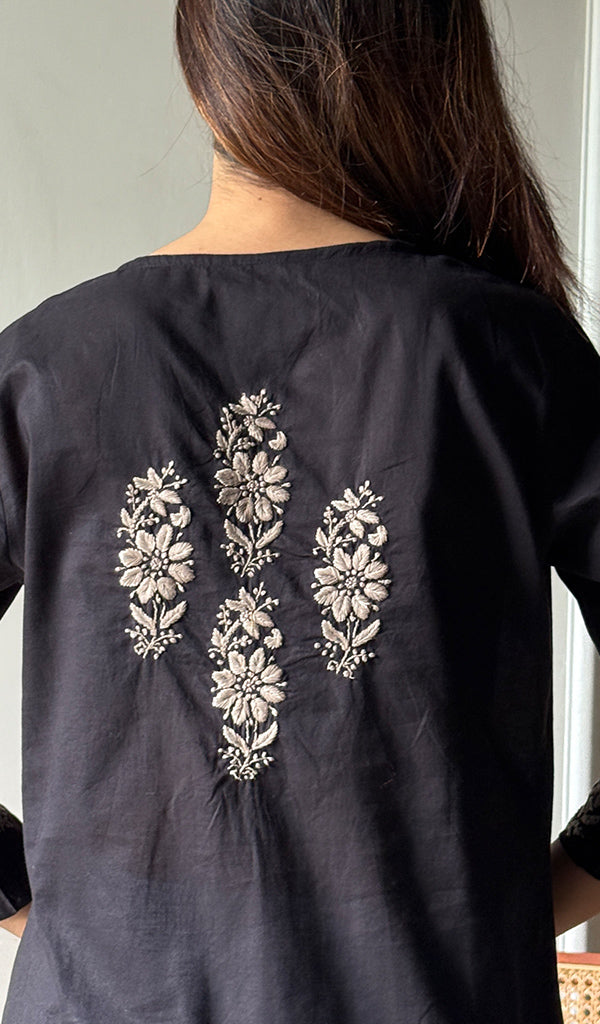 Women's Lucknowi Handcrafted Cotton Chikankari Top - HONC0297427