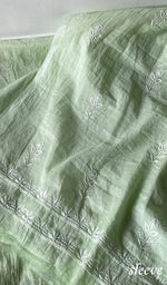 Load image into Gallery viewer, Women's Lakhnavi Handcrafted Chanderi Silk Unstitched Chikankari Full Suit - HONC0351094