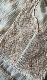 将图像加载到图库查看器中, Women's Lakhnavi Handcrafted Mul Chanderi Semi - Stitched Kurta And Dupatta Set - HONC0252584