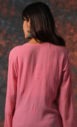 将图像加载到图库查看器中, Women's Lucknowi Handcrafted Viscose Georgette Chikankari Top - HONC0327546