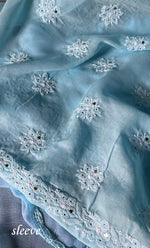 将图像加载到图库查看器中, Women's Lakhnavi Handcrafted Unstitched Cotton Chikankari Suit Material - HONC0239976