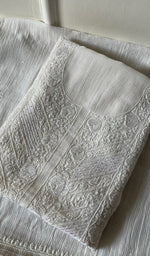 将图像加载到图库查看器中, Women's Lakhnavi Handcrafted Mul Chanderi Unstitched Kurta And Dupatta Set - HONC0282223