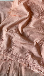 将图像加载到图库查看器中, Women's Lakhnavi Handcrafted Unstitched Cotton Chikankari Kurta Dupatta Set - HONC0362876