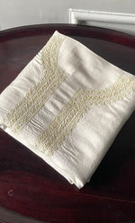 将图像加载到图库查看器中, Lucknowi Handcrafted Munga Silk Chikankari Unstitched Men's Kurta Fabric - HONC0230087